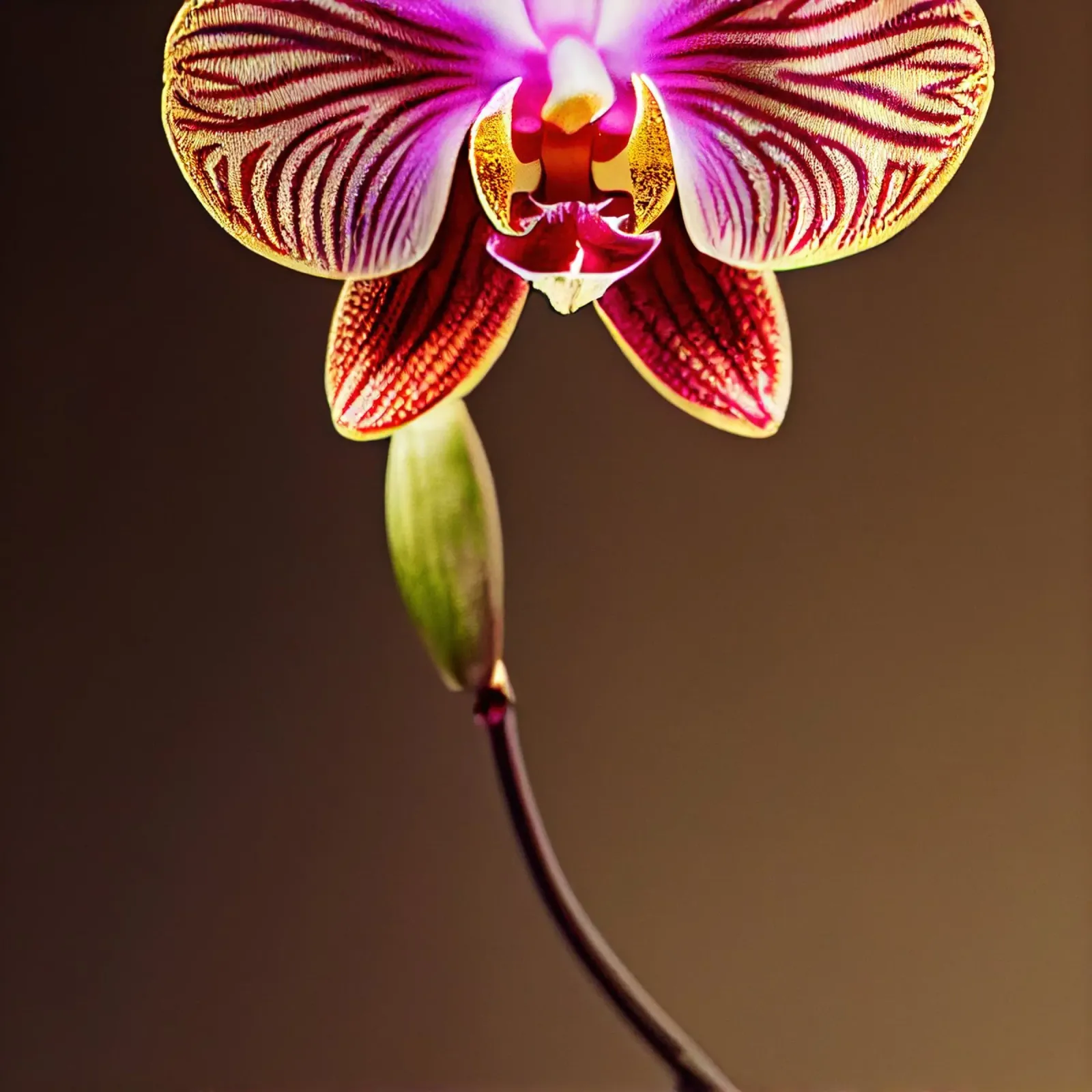 Macro fiore di orchidea poster da Bold Blooms