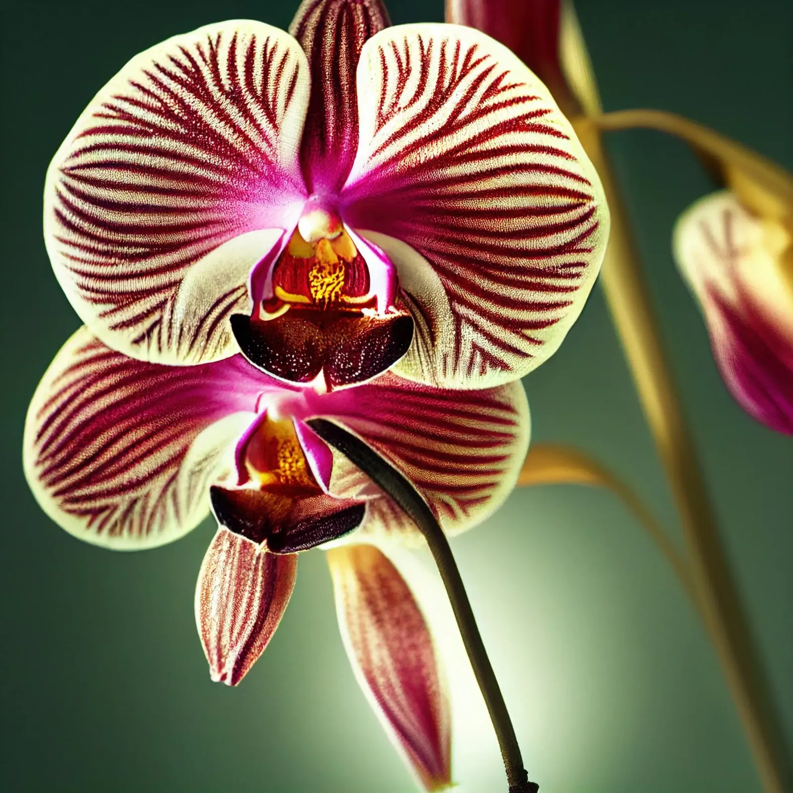 Macro fiore di orchidea poster da Bold Blooms
