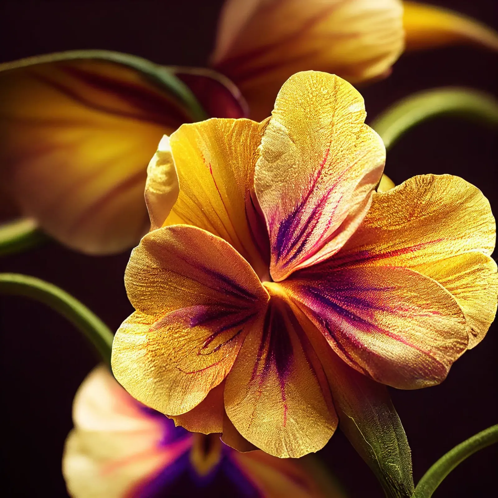 Macro fiore di viola del pensiero pellicola backlit da Bold Blooms