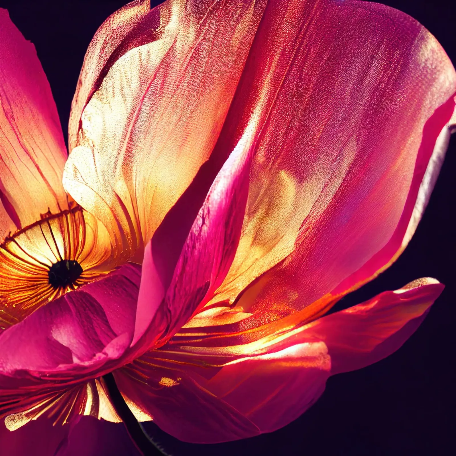 Macro fiore di papavero plexiglass da Bold Blooms