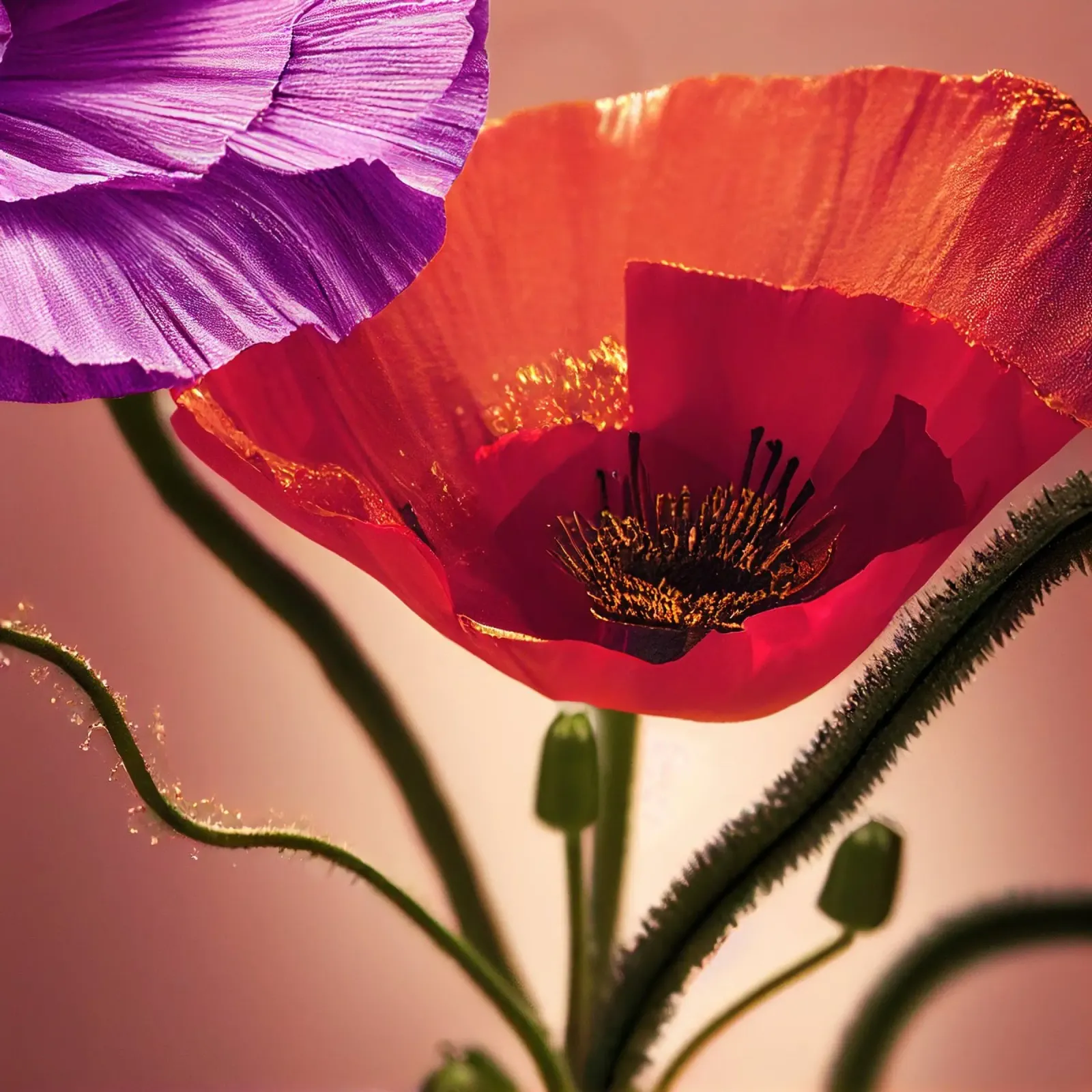 Macro fiore di papavero pannello forex da Bold Blooms