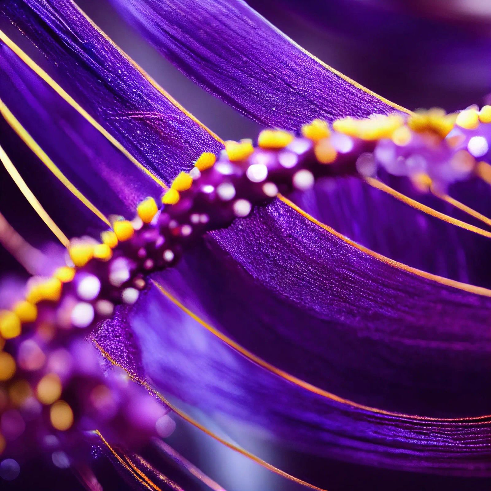 Macro paarse passiebloem poster van Bold Blooms