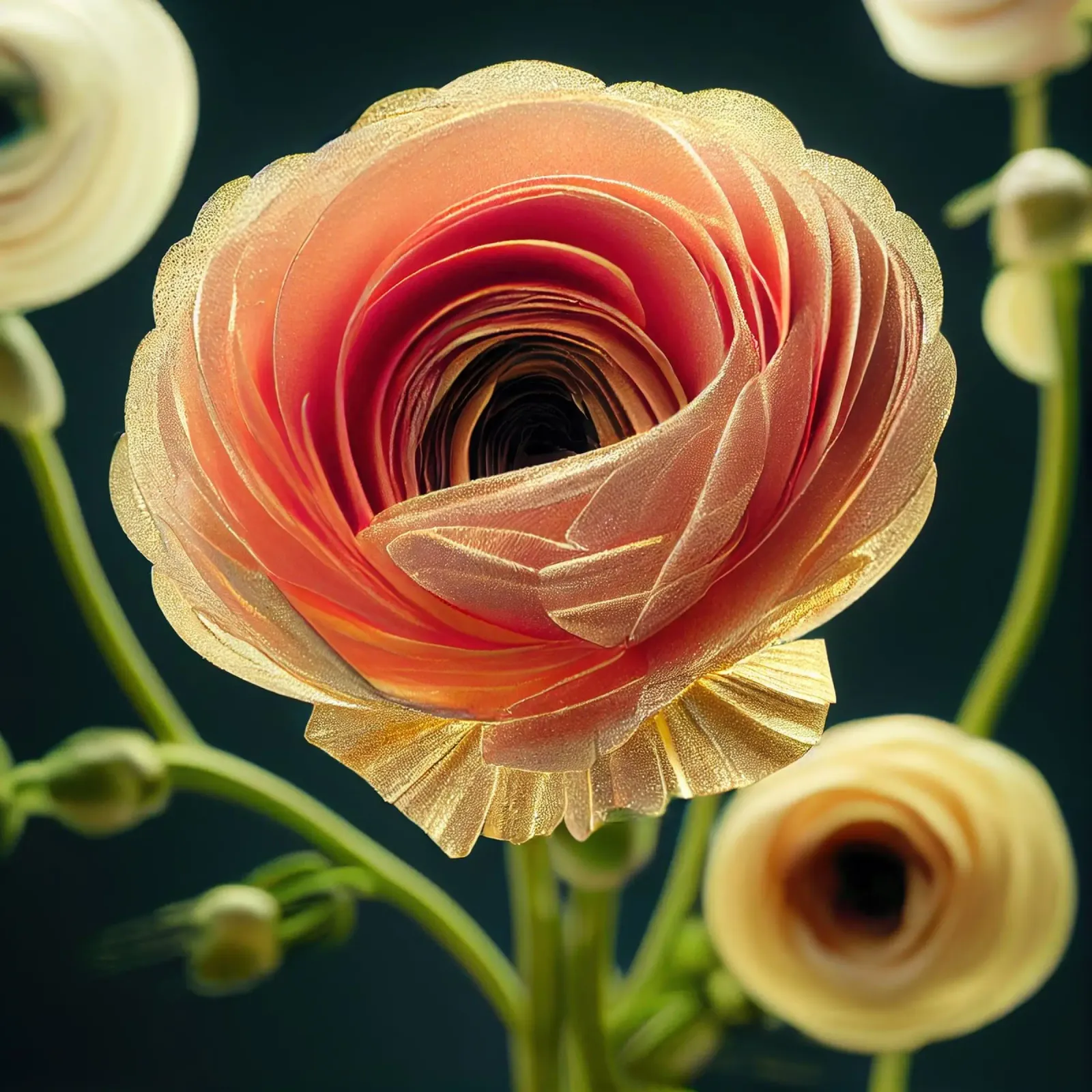 Macro fiore di ranuncolo pellicola backlit da Bold Blooms