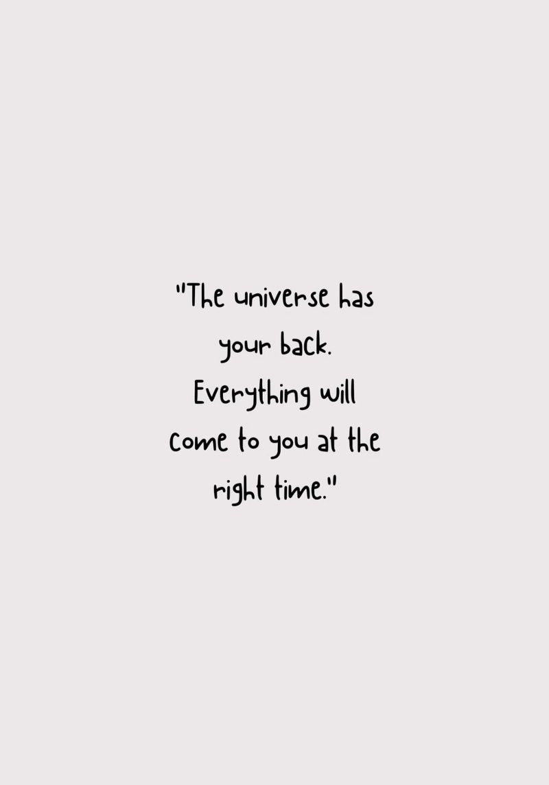 Typografie Affirmation The Universe has your back poster da HummelBär