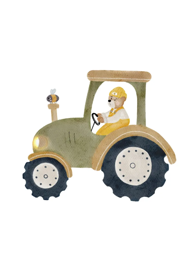 Traktor Hummel Bär Bauernhof canvas van HummelBär
