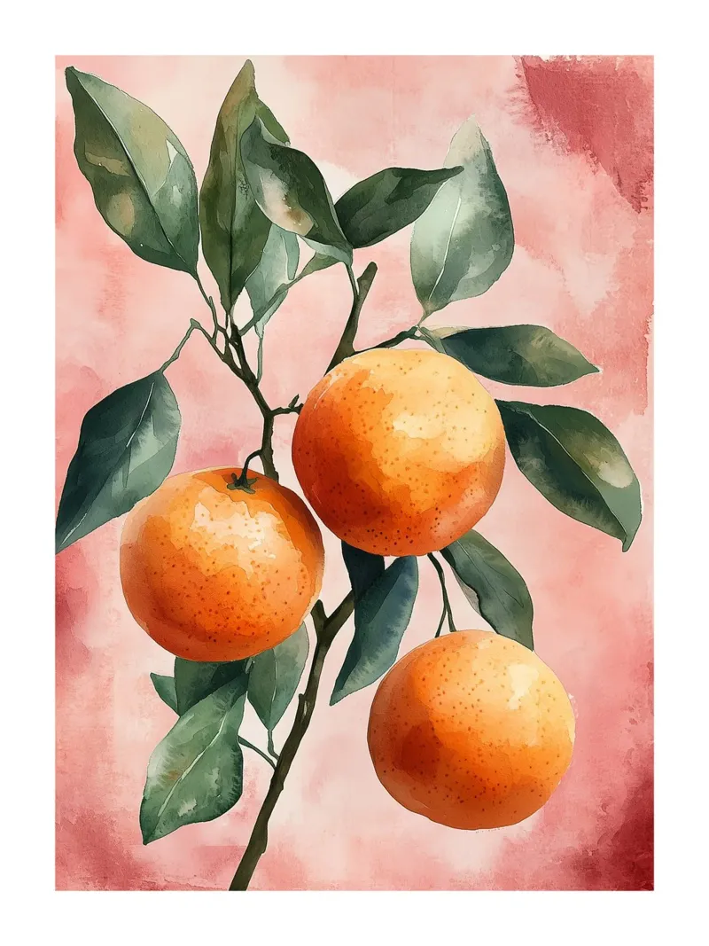 Oranges aquarelle élégantes poster de Spice & Style