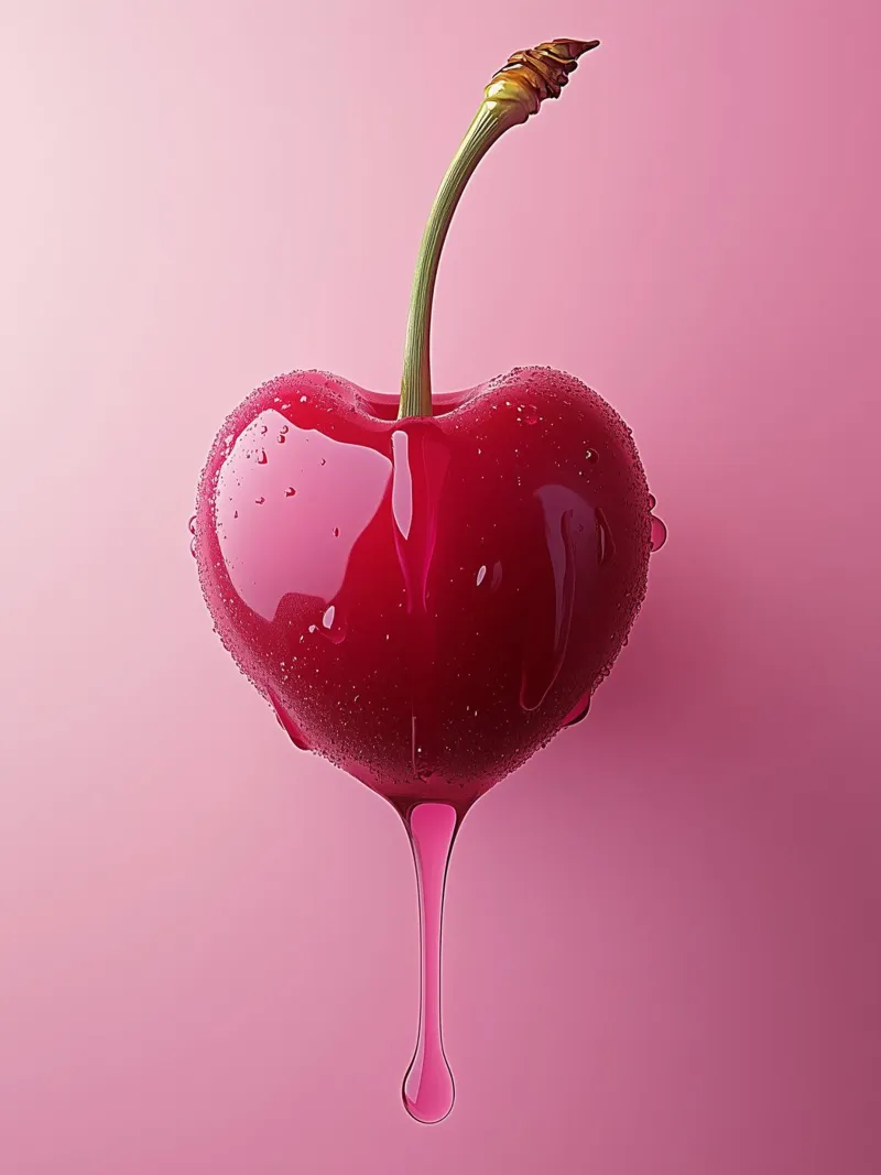 Ciliegia a forma di cuore plexiglass da Spice & Style
