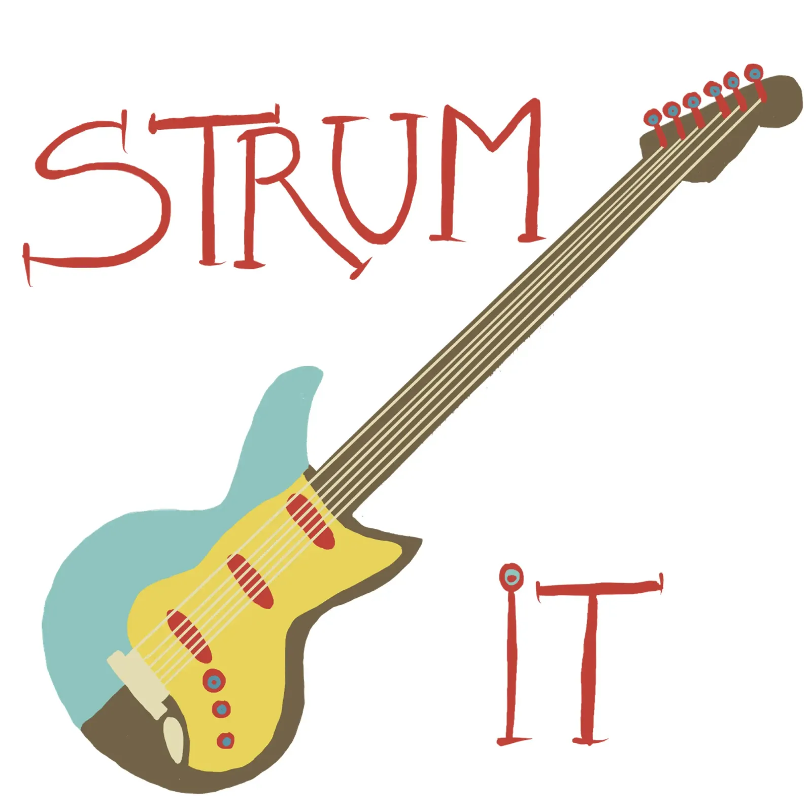 Strum it- minimalistisches Gitarren-Design carta hahnemühle da Christiane Luz Creativum