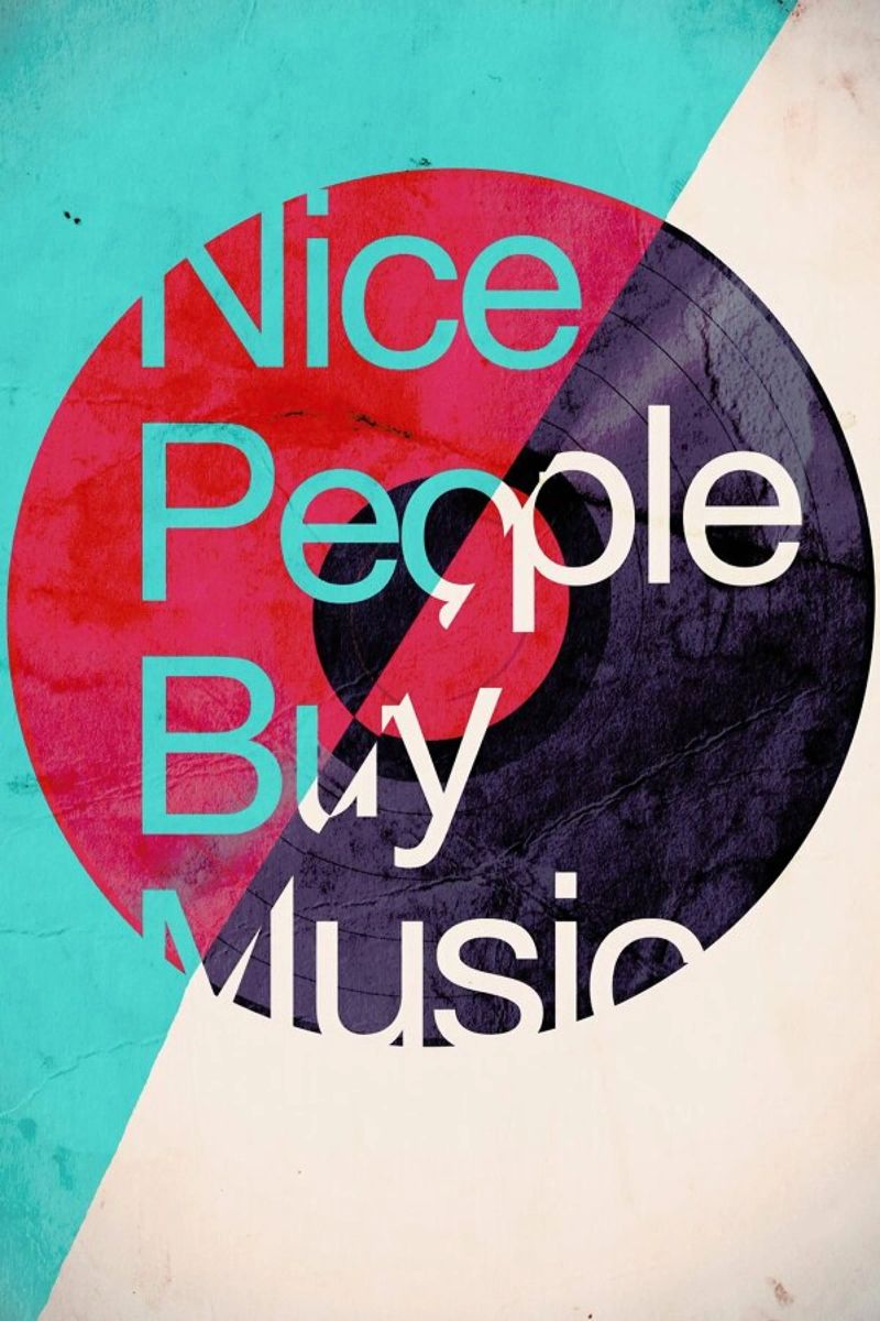 Nice people buy music poster con telaio in plastica da Danny Ivan