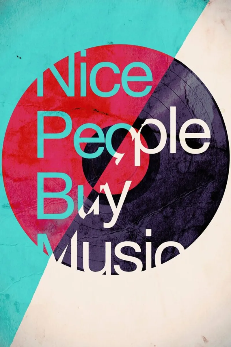 Nice people buy music poster by Danny Ivan