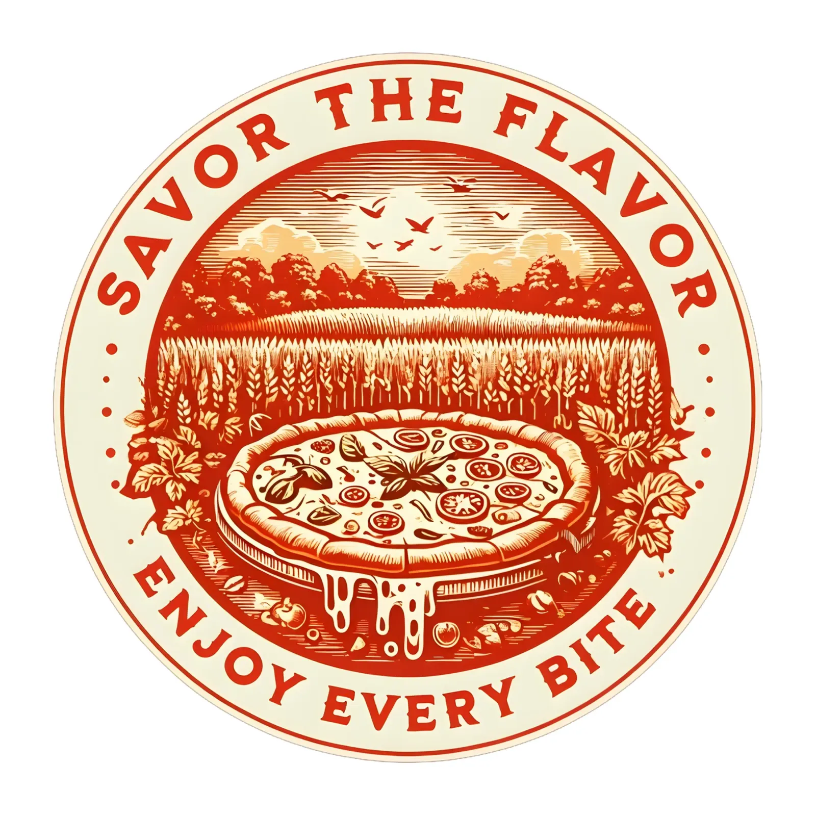 Logotipo Pizza Retro hahnemühle de RETRO VINTAGE EDITION