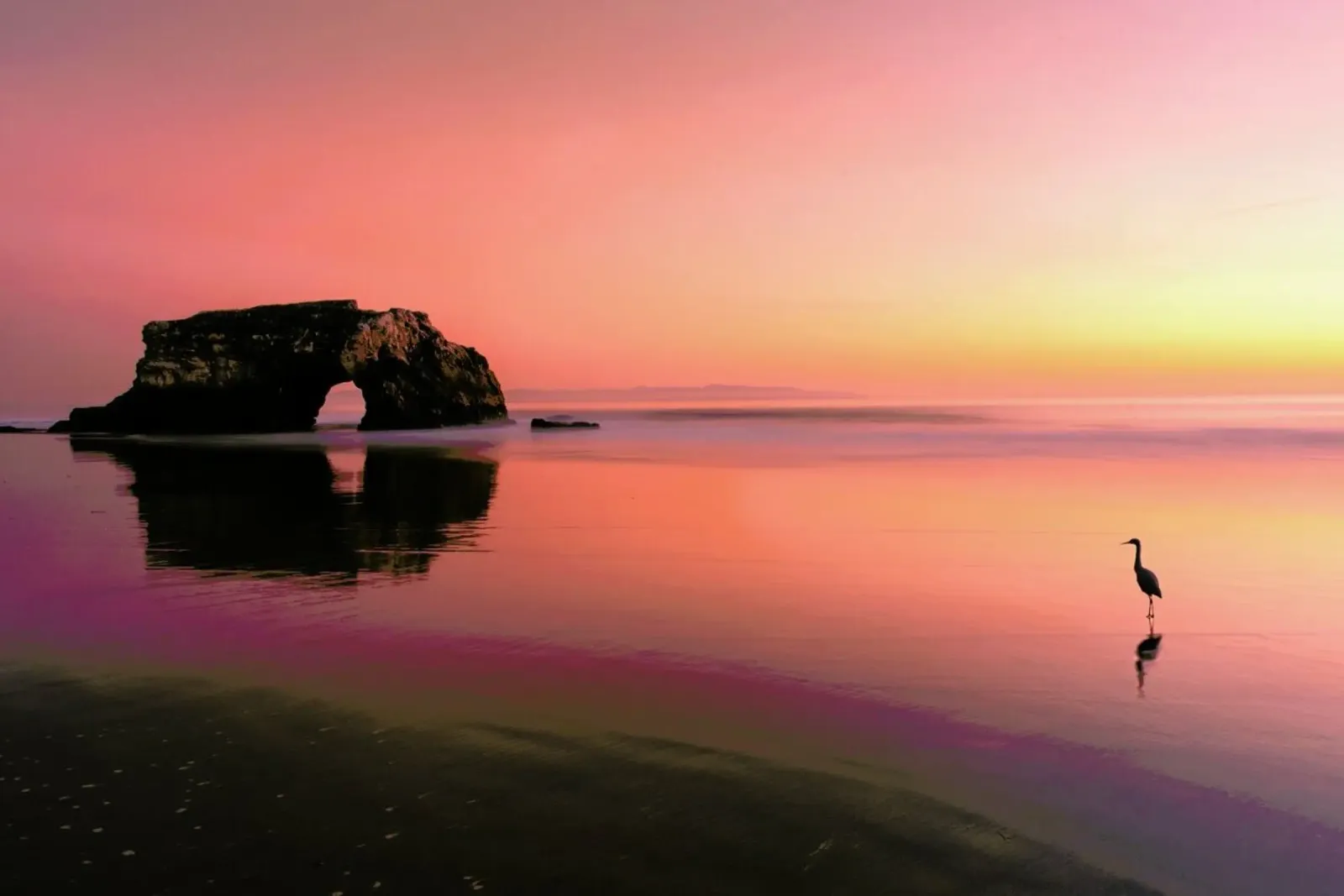Sunset at the Natural Bridge 2 - Rob Li poster con telaio in alluminio da Pictufy
