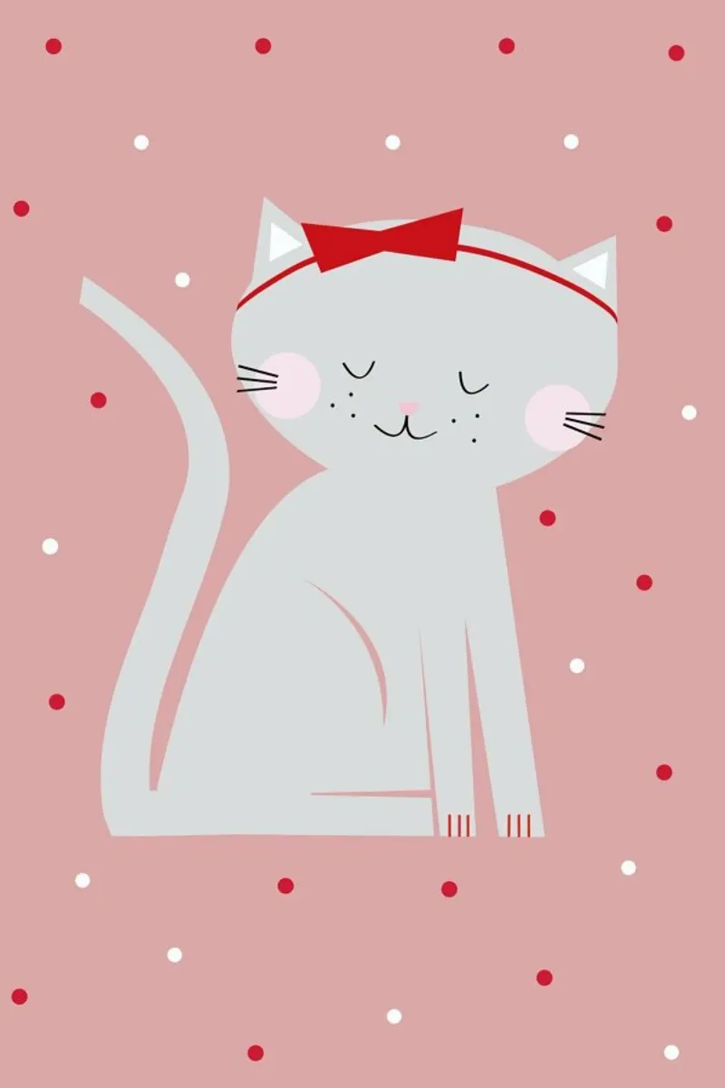 Red Beauty Cat hahnemühle by XOXO Arte
