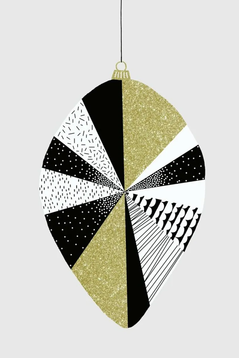 Weihnachtskugel No. 1 poster met houten frame van typealive