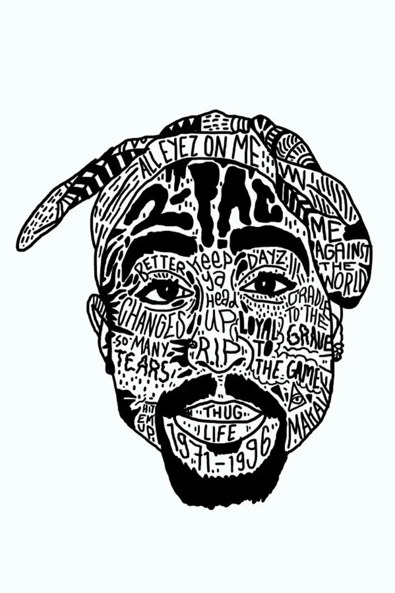 Tupac hahnemühle van Nick Cocozza