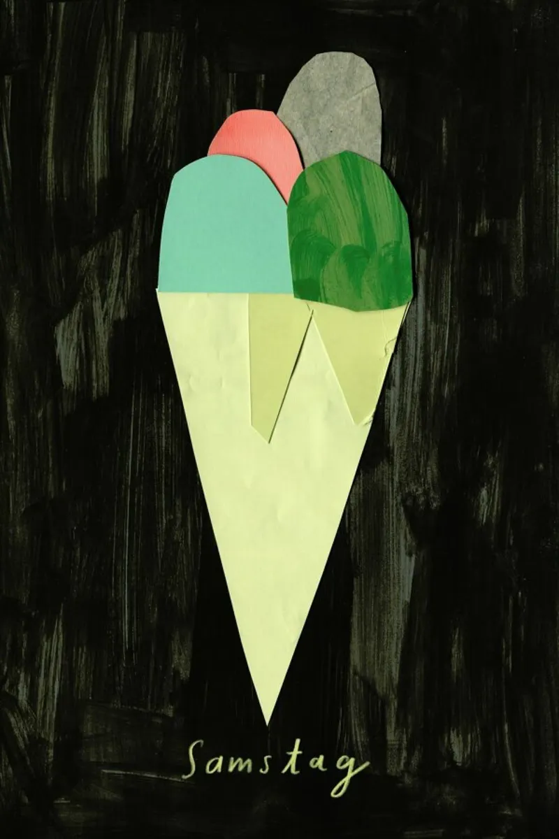 Eis am Samstag poster avec cadre en aluminium de Rinah Lang