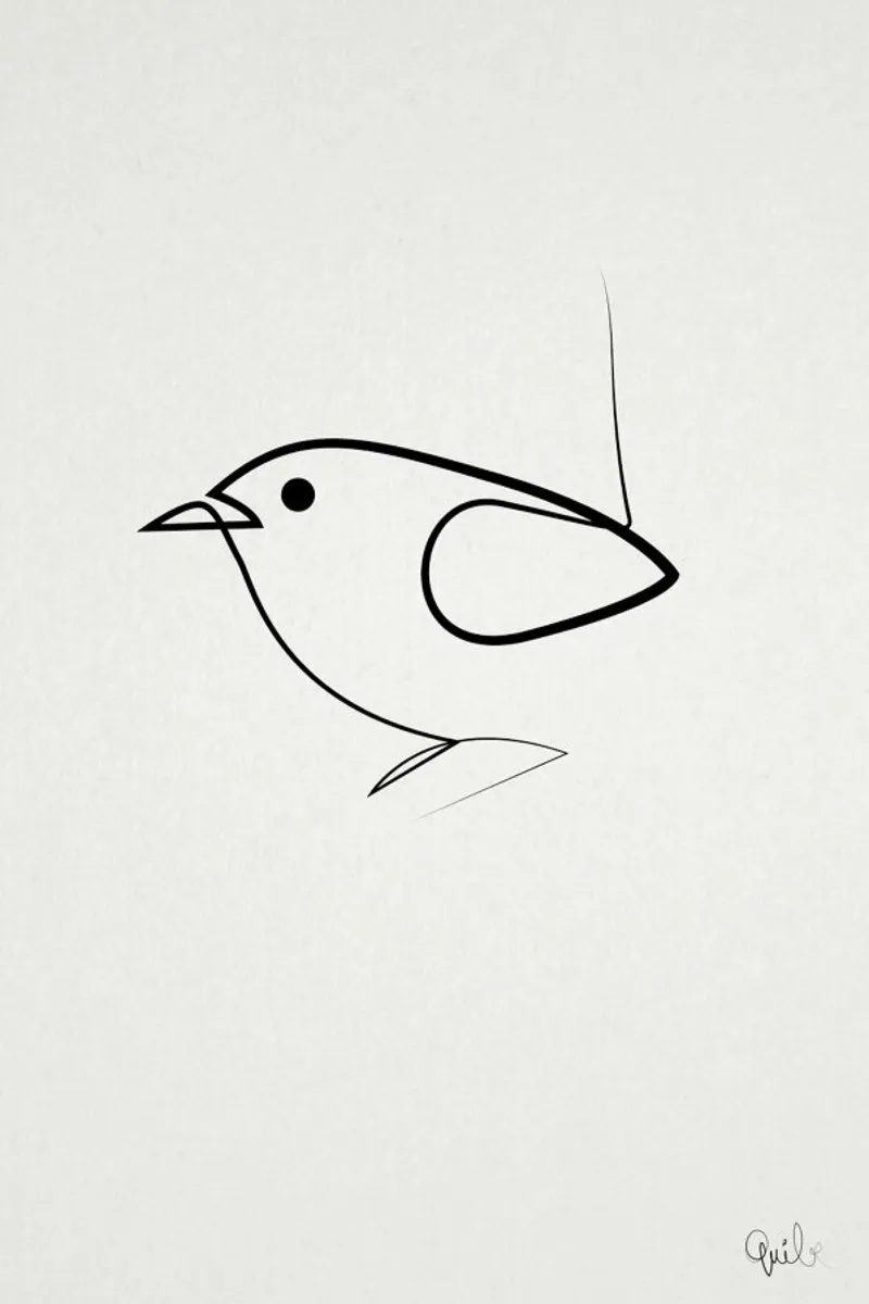 Simple as a Bird acrylic glass by Quibe