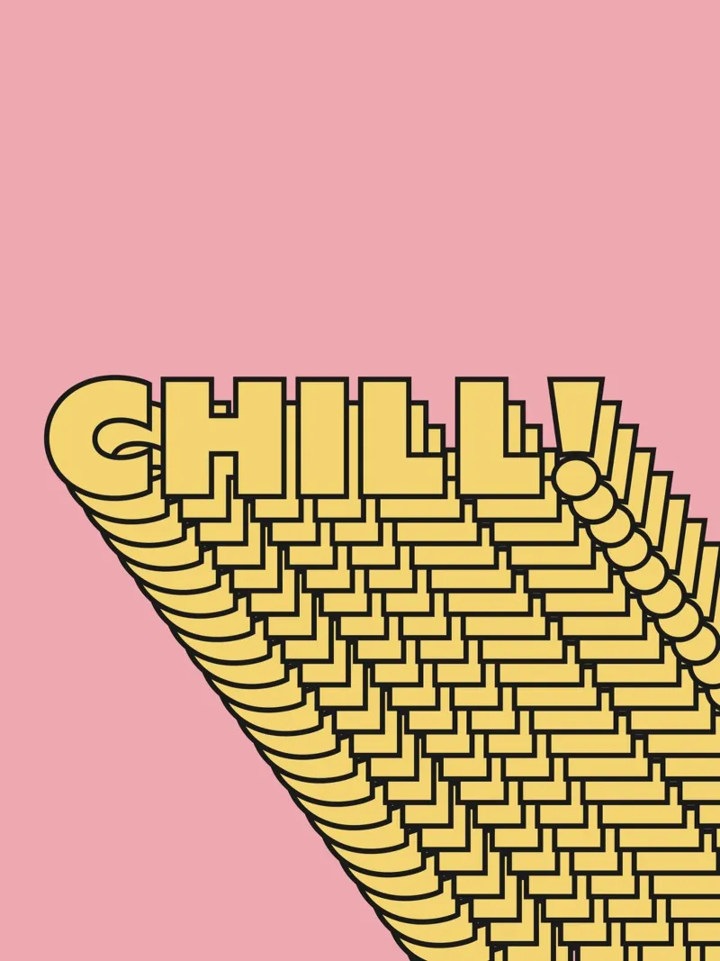 Chill Repeating Text Cool Pattern metacrilato de Paigaam Studio