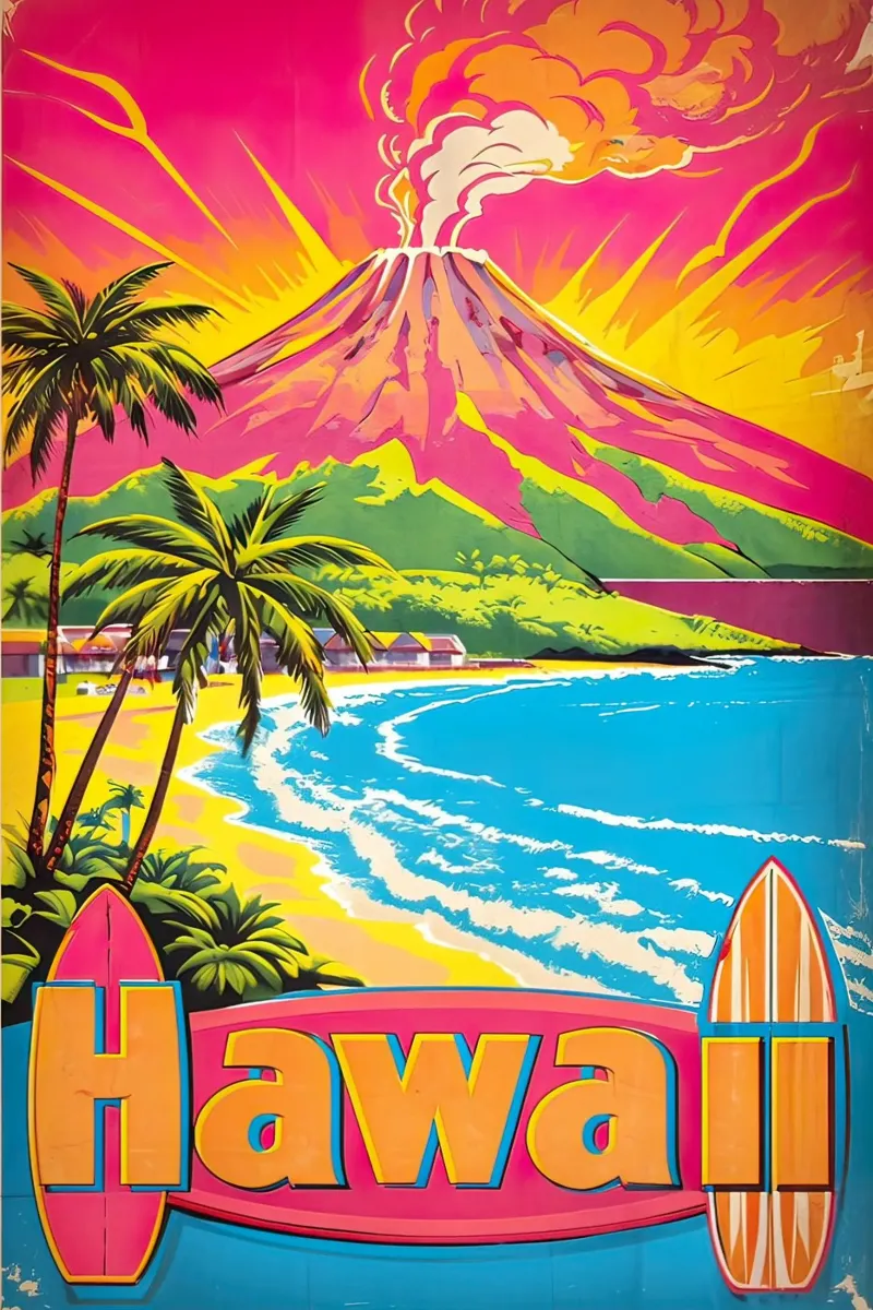 Hawaii poster pellicola backlit da 🎁 ARTVI-SHOP