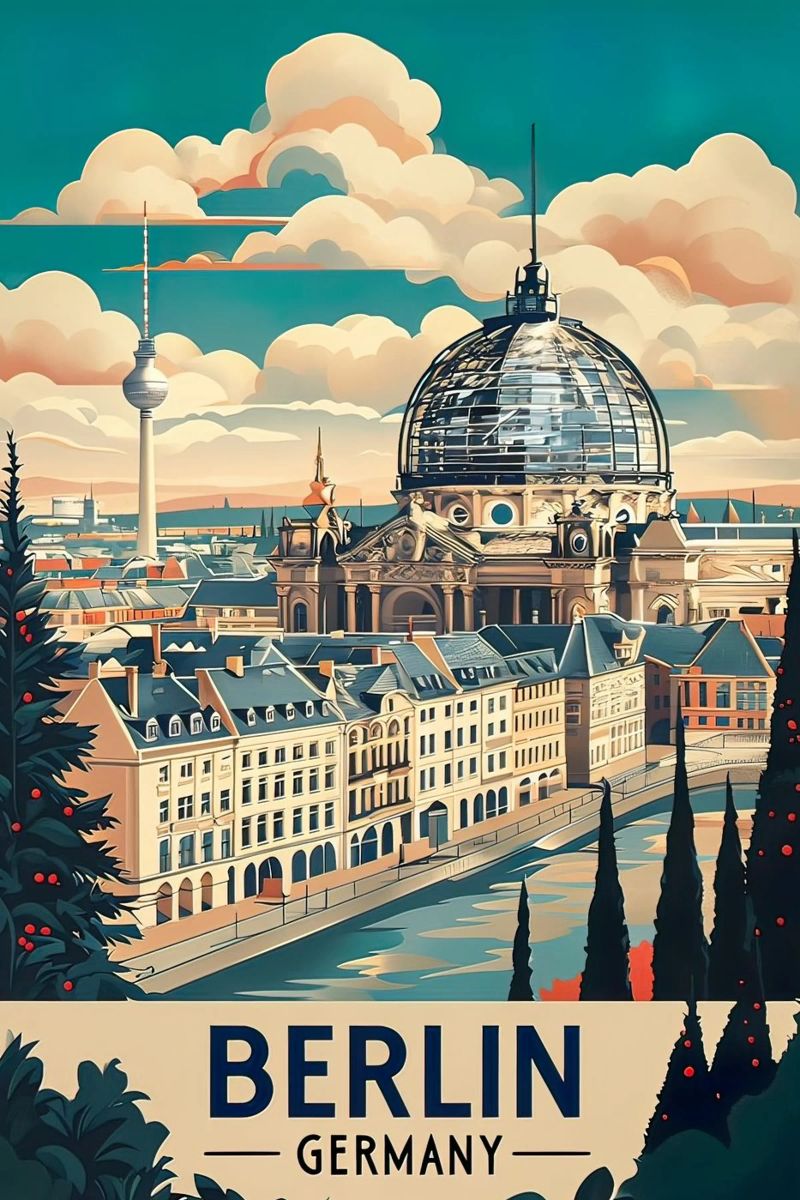 Berlin-Plakat Poster von ARTVI-SHOP
