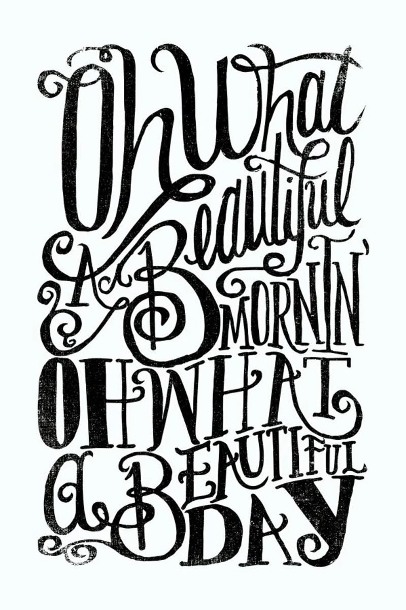 Oh what a beautiful mornin’ poster de Matthew Taylor Wilson