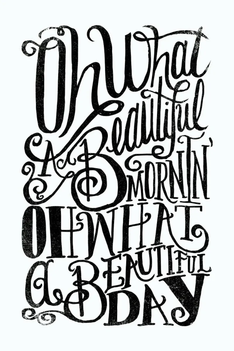 Oh what a beautiful mornin’ poster met houten frame van Matthew Taylor Wilson