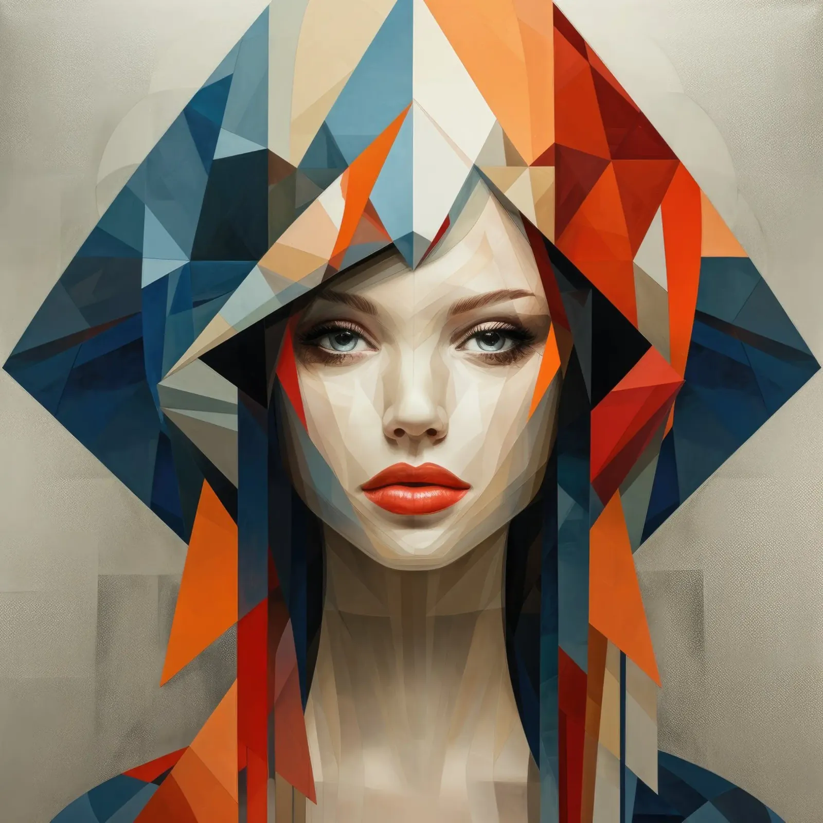 Donna geometrica astratta ungherese pellicola backlit da Artful Muse
