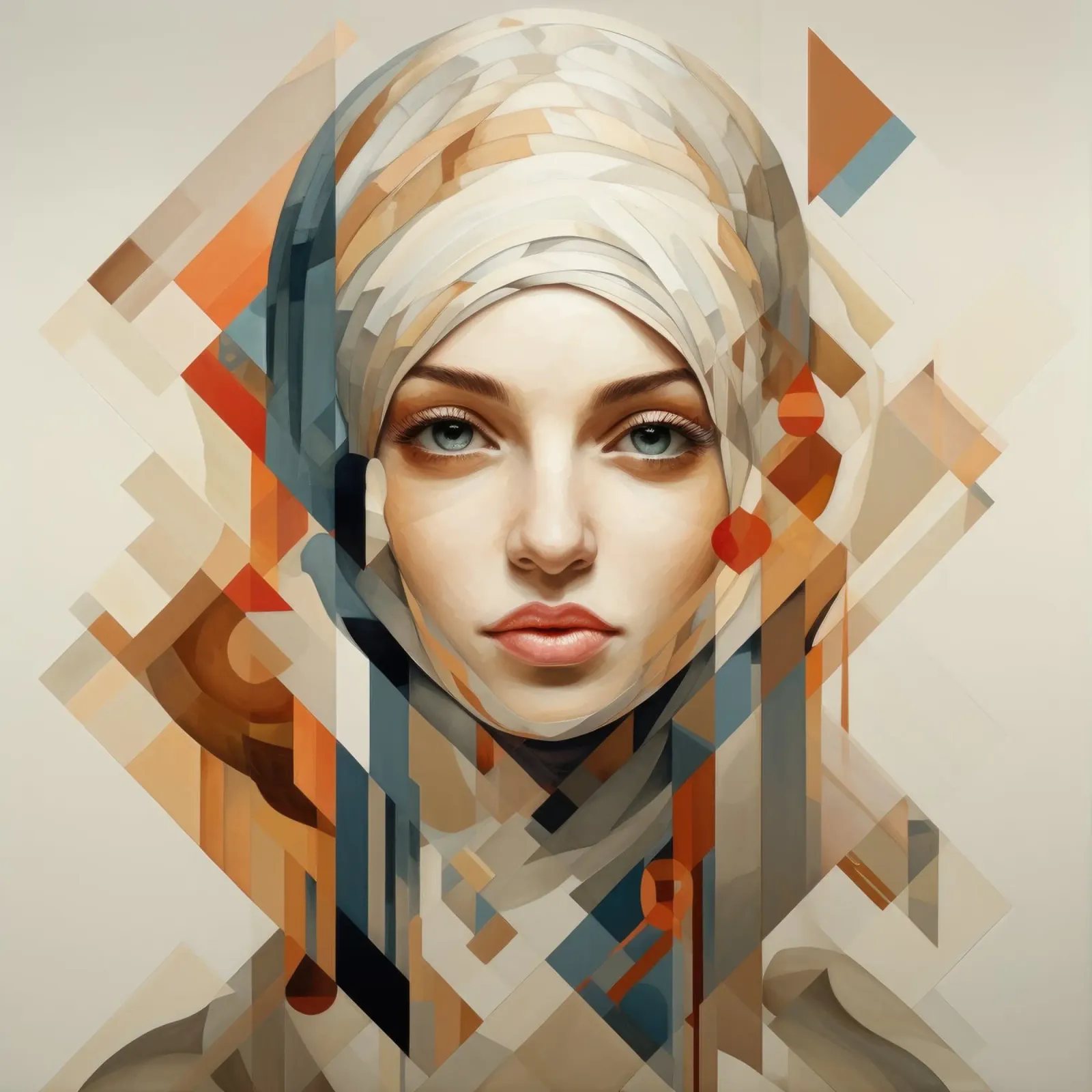 Donna geometrica astratta ungherese pellicola backlit da Artful Muse