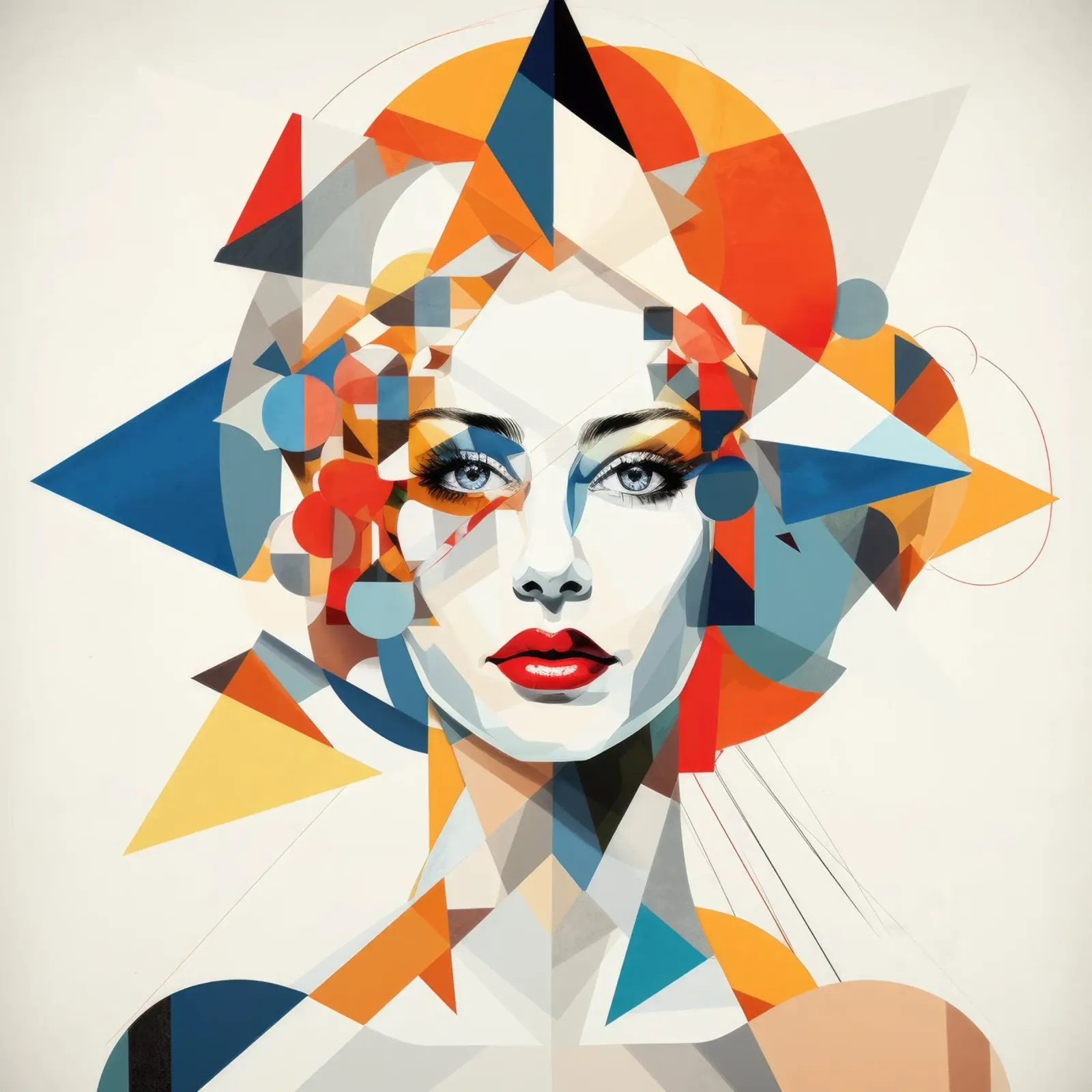 Mujer sueca geométrica abstracta hahnemühle de Artful Muse
