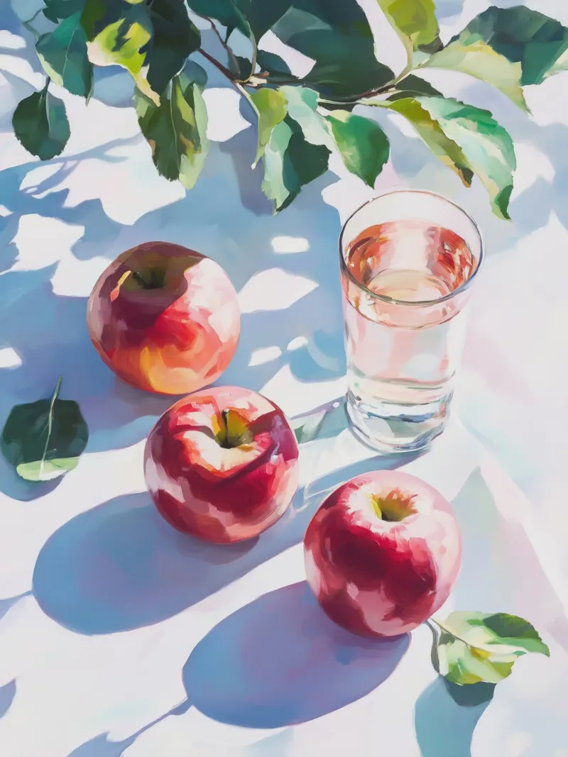 Summer Still Life poster con telaio in legno da treechild