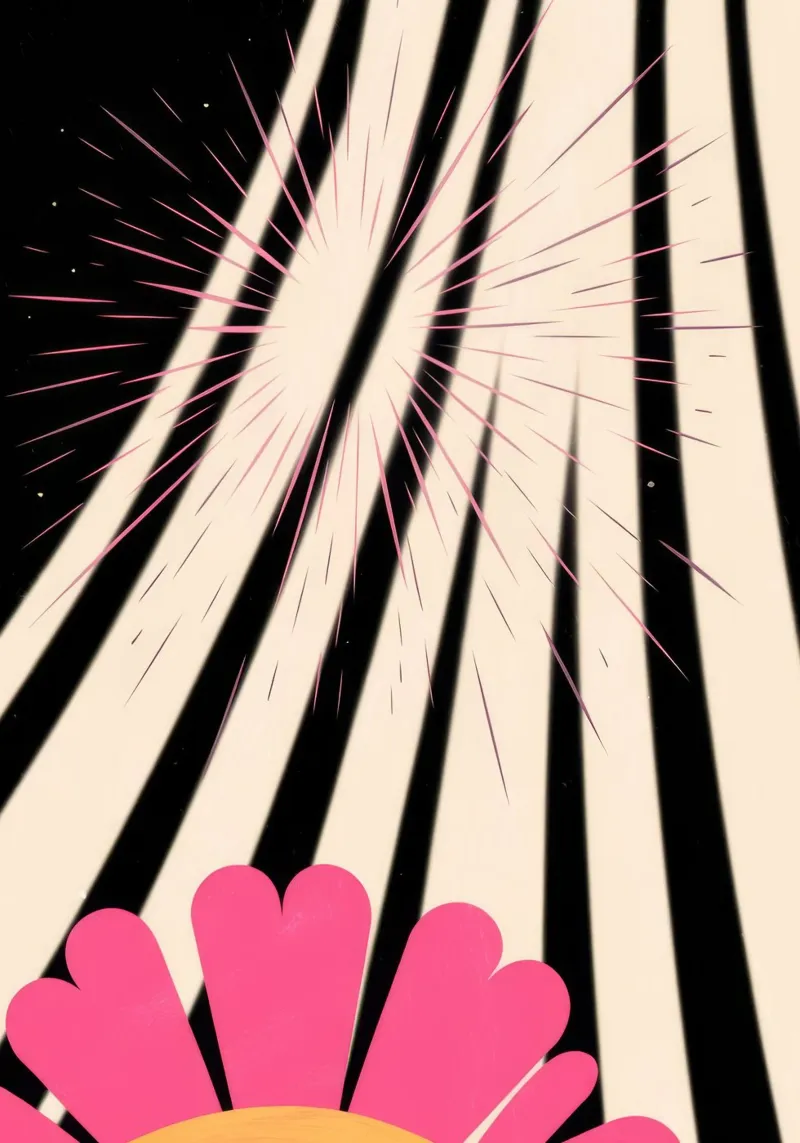 Linee astratte poster con telaio in legno da Emery Kate