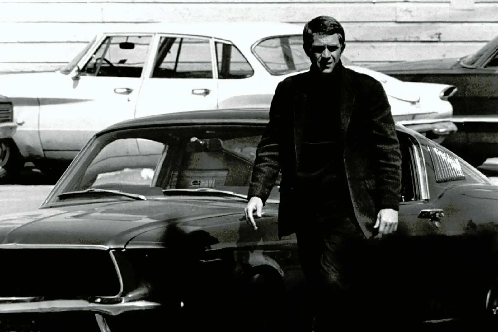 Steve McQueen in Bullitt, 1969 pellicola backlit da Gallery Print and Art Limited