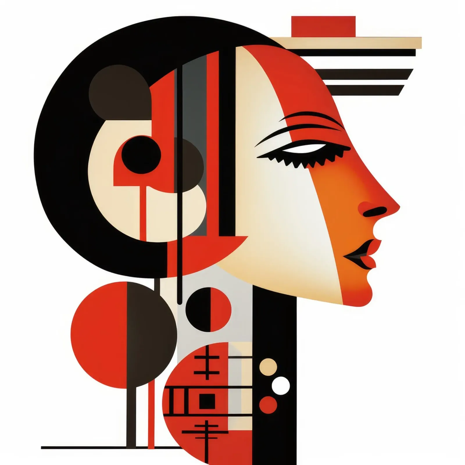 Bauhaus Donna bulgara pellicola backlit da Artful Muse