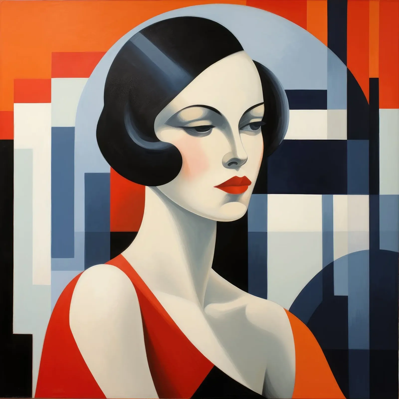 Donna francese Bauhaus carta hahnemühle da Artful Muse