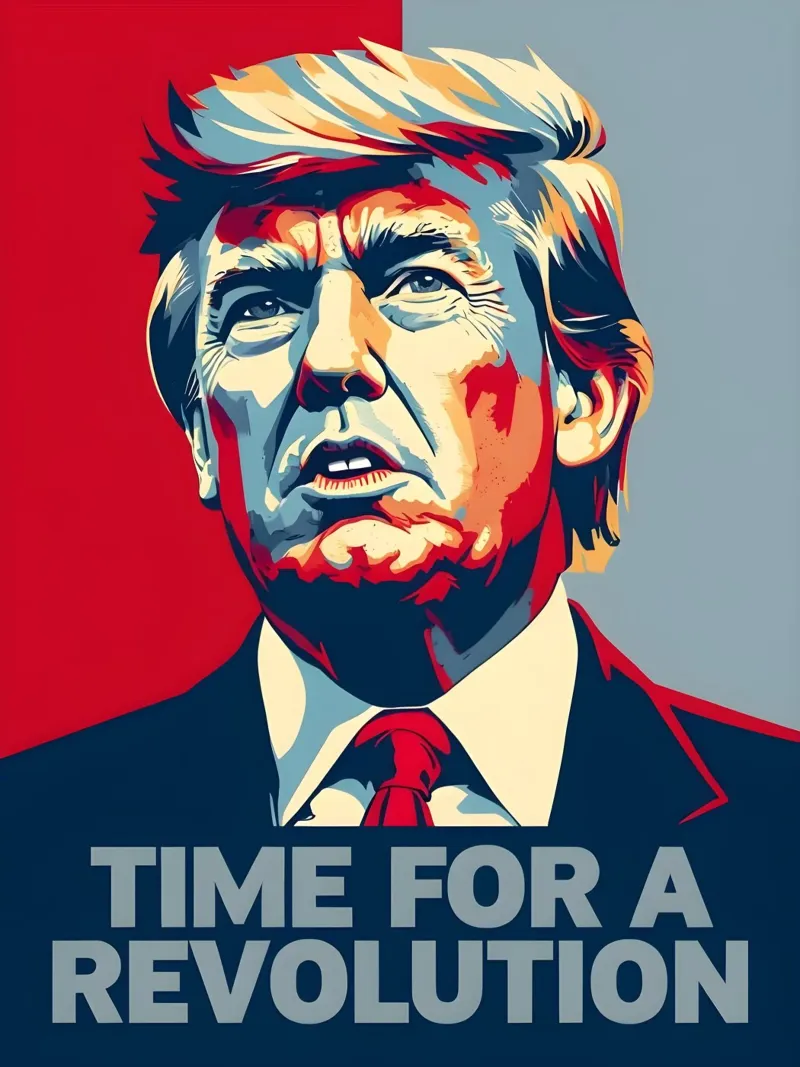 Donald Trump Time For A Revolution canvas by RETRO VINTAGE EDITION