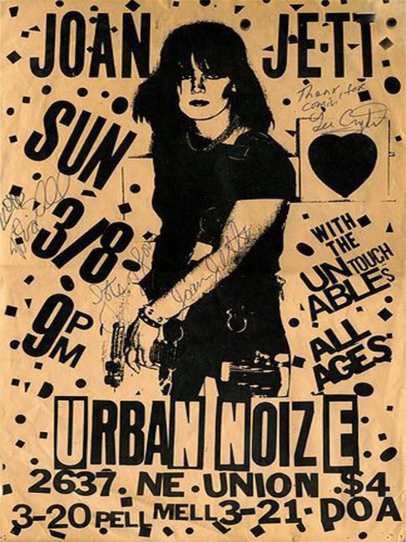 Original 1981 Joan Jett Untouchables Concert Flyer poster de SoundStudio