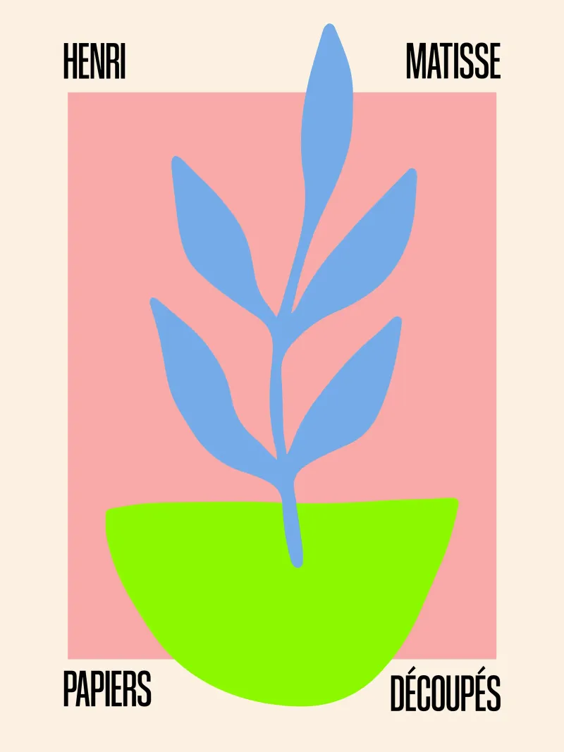 Ritaglio botanico poster con telaio in alluminio da SMPLE