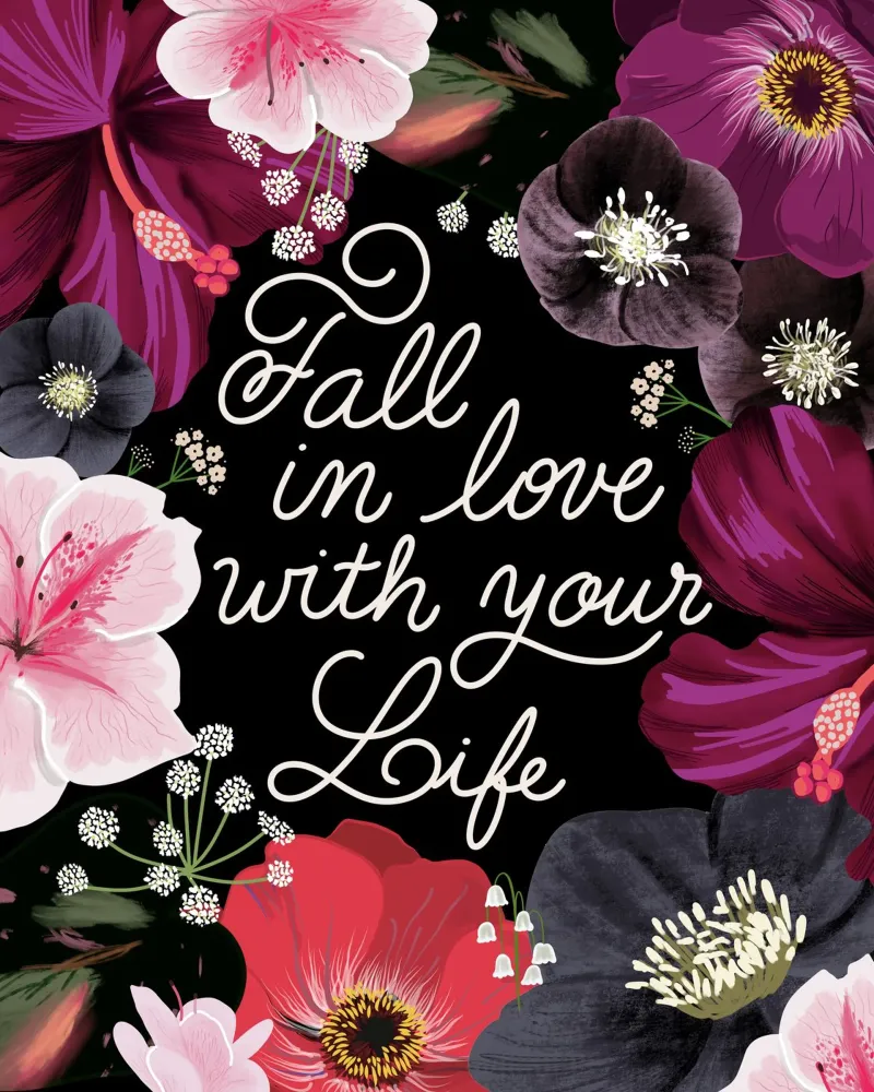 Fall in love with your life pellicola backlit da anisillustration