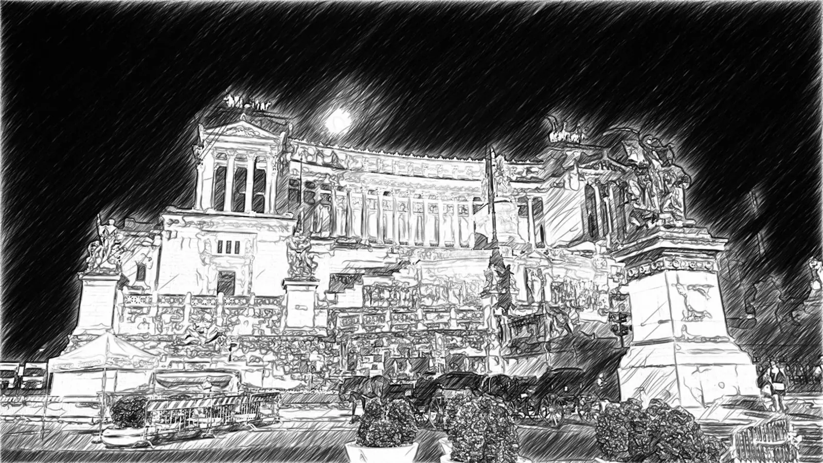 Vittoriano pellicola backlit da Massimo Frascogna