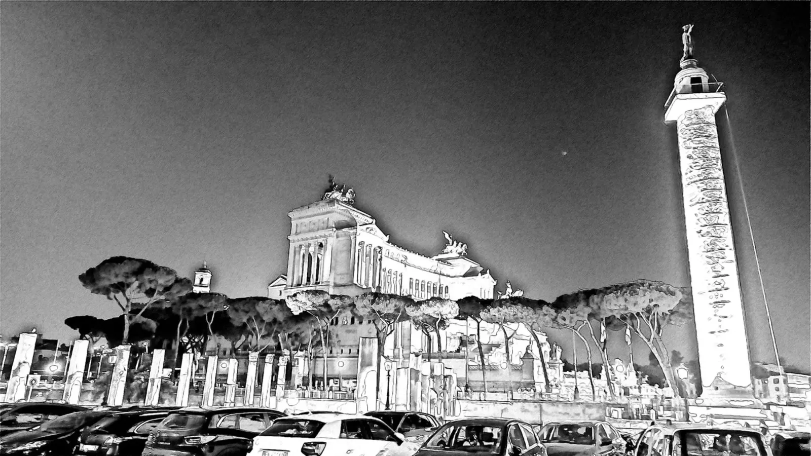 Roma pellicola backlit da Massimo Frascogna
