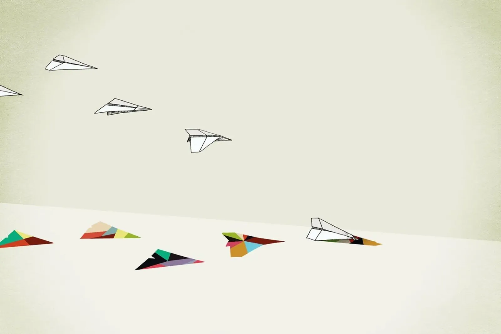 Walking Shadow - Paper Planes carta hahnemühle da Jason Ratliff