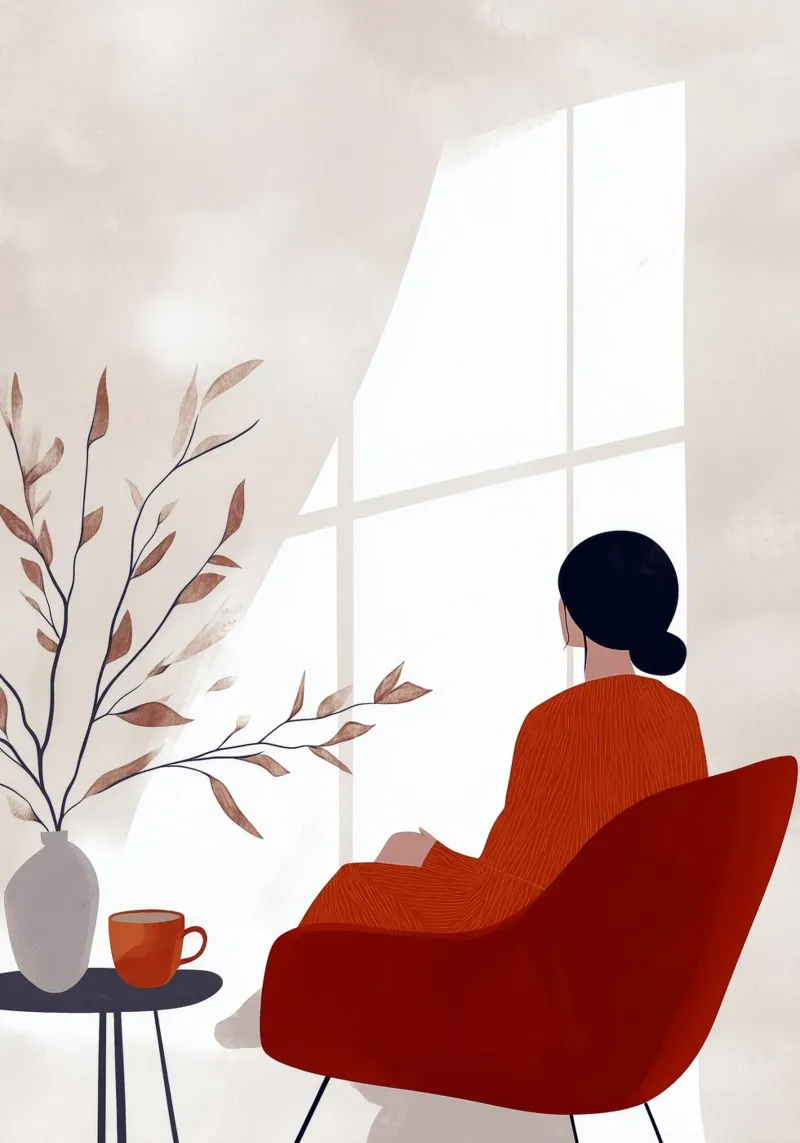 Abito rosso Donna vita arte minima carta hahnemühle da Justyna Jaszke JBJart