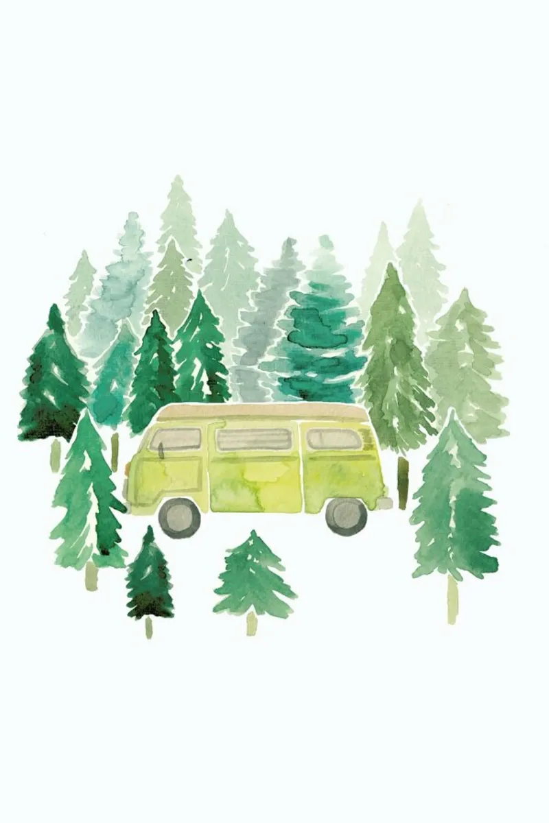 Adventure Van Woods canvas by Farina Kuklinski