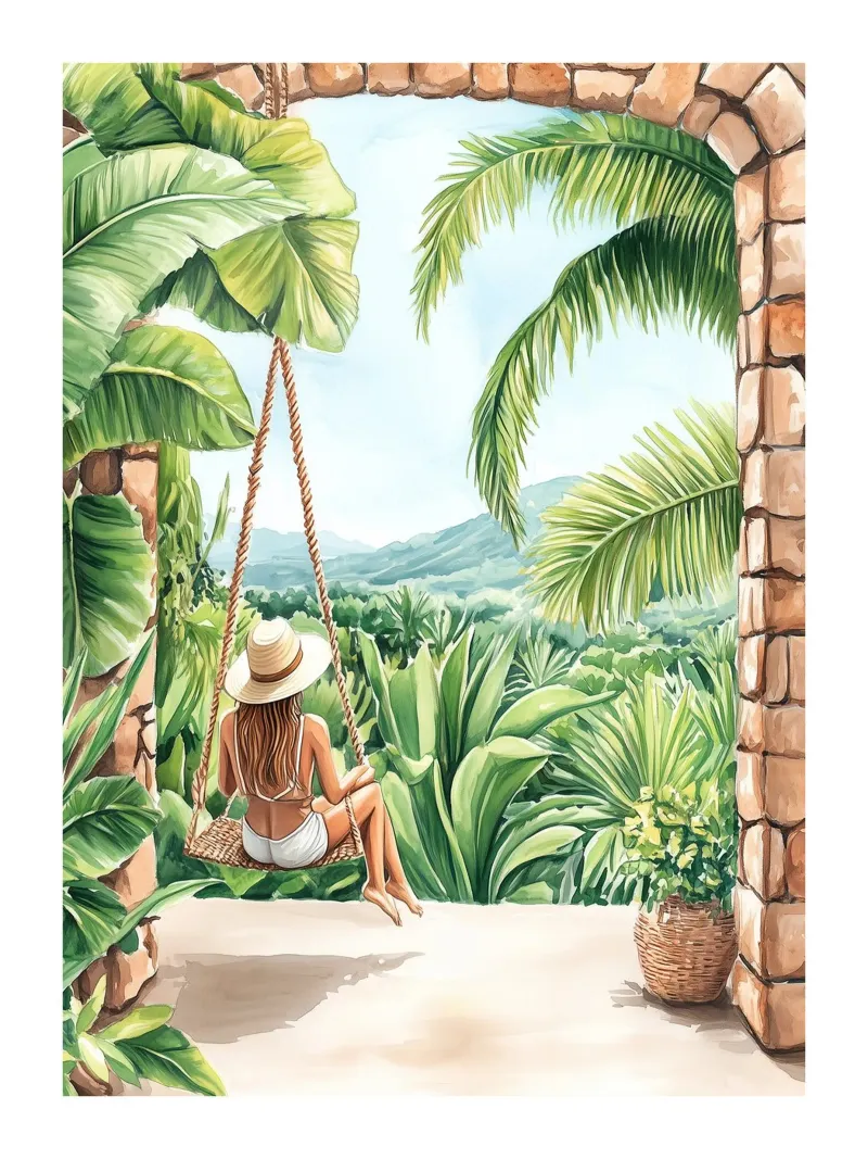 Un momento di relax tropicale alluminio dibond da Shores & Skies