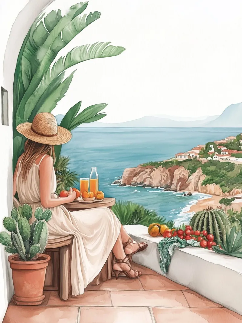 Una dolce mattina in riva al mare carta hahnemühle da Shores & Skies