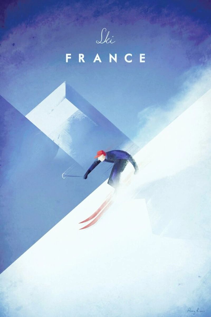 Ski France poster de Henry Rivers