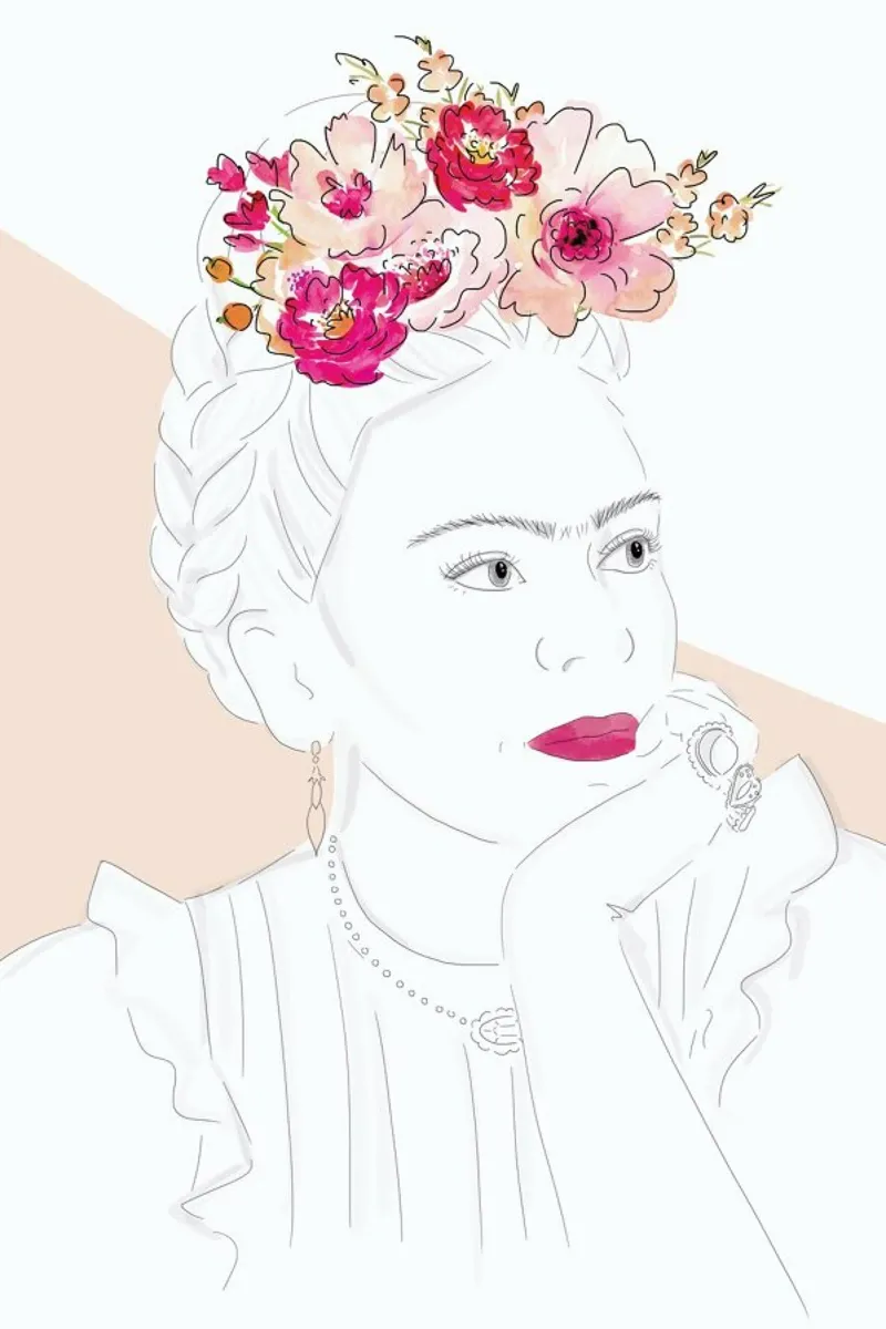 Frida poster con telaio in legno da KRUTH DESIGN