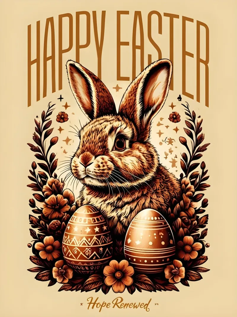 Happy Easter Hope Renewed poster by RETRO VINTAGE EDITION