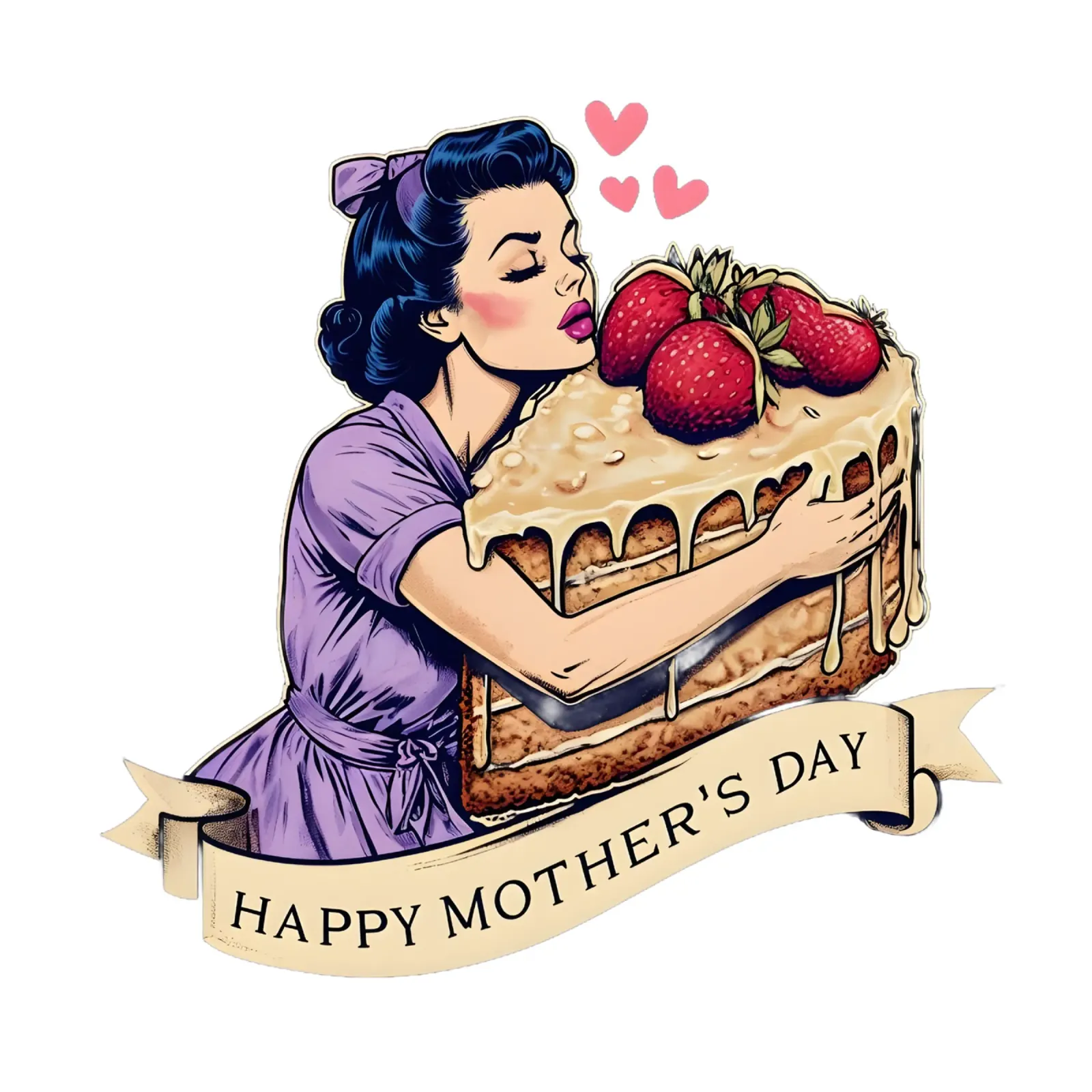 Buona festa della mamma poster con telaio in plastica da RETRO VINTAGE EDITION