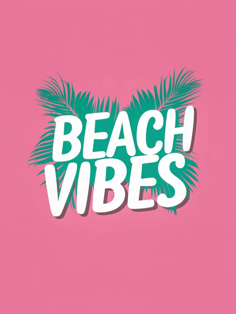 Beach Vibes ama el rosa metacrilato de Carinaprint